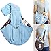 i'Pet Hands-Free Reversible Small Dog Cat Sling Carrier Bag Travel Tote Soft Comfortable Puppy Kitty Rabbit Double-Sided Pouch Shoulder Carry Tote Handbag (Blue)