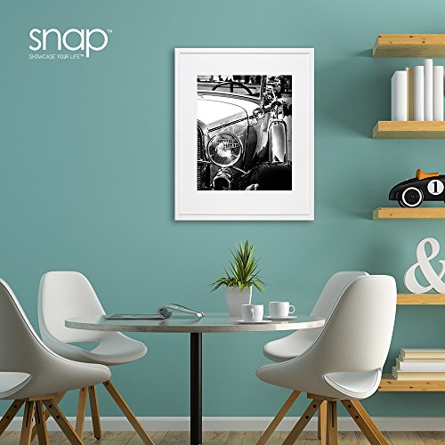 Snap White 16-inch-20-inch Wall Frame Matted to 11-inch-by-14-inch