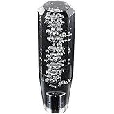 W-POWER JDM Universal VIP Shift Knob Stick Diamond Crystal Transparent Bubble Throw Gear Shifter 150mm (Octagon - Black)