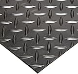 Rhino Mats SBD-424-3648 Diamond Plate Pattern Rubber Insulating Switchboard Mat, 3' Width x 4' Length x 1/4
