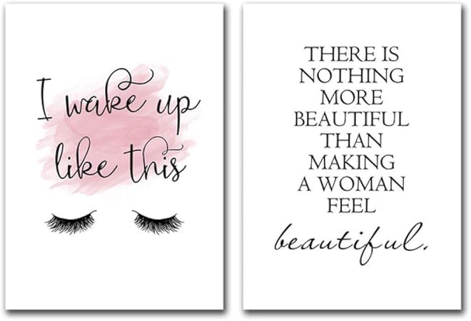 RuYun Maquillaje Póster Impresión Cotizaciones Lienzo Pintura Lash Arte