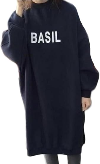 Amazon Co Jp ハナハナ Hanahana レディース 軽い あったか 裏起毛 大き目 ゆったり プルオーバー ワンピース トレーナー マタニティ にも 体型カバー I046 ネイビー 服 ファッション小物