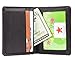 Big Skinny New Yorker Leather ID Slim Wallet, Holds Up to 24 Cards, Black