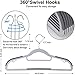 Fayleeko Clothes Hangers Plastic Space Saving, Coat Hangers Clothes Heavy Duty, Upgraded Rubber Stripe Non-Slip Coat Hangers,50 Pack Dry Wet Trousers Shirt Pants Hangers, Gray