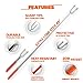 M KITCHEN WORLD Marshmallow Roasting Sticks - Telescopic Smores Skewers Hot Dog Extending Stainless Steel Fork - Extra Long 3.75 FT-45 inches - Set of 5 - Fire Pit, Camping, Campfire, Bonfire Kids