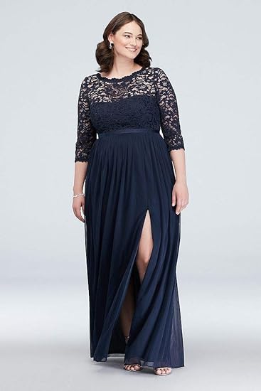 delilah illusion lace formal dress