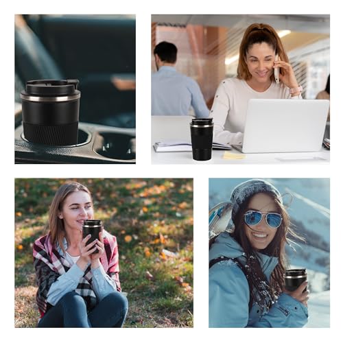 Smarthers Thermos Cafe o Te – Thermos Coffee Cup to Go, Thermal Tumbler with Cold and Heat Maintenance 4-6 Hrs, Thermal Cup Stainless Steel Bpa Free, Coffee Cup to Go, Thermal Coffee Tumbler