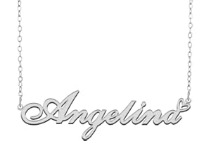 RONKAHSHOW Custom Name Necklace Customized Personalized Pendant Name Necklace with Heart Name Necklace for Women Best Gift for Girl Birthday Mother’day Christmas wedding