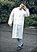 AIRCEE Lightweight Rain Cape Hooded Jacket Poncho Raincoat With Visor (M, White)