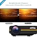 Meyoung Mini Portable LED LCD Projector, Full HD 1080P Supported, Black, Compatible with PC, Mac, TV, DVD, iPad, SD, AV, HDMI, Home Theater & Outdoor Projector Gifts for Kids