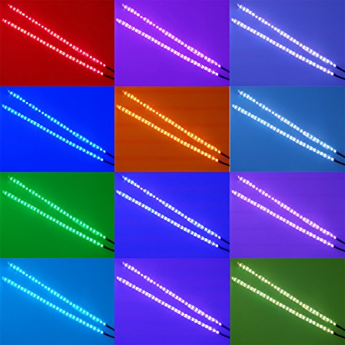 Extended Computer LED Strip Kit - 3M Tape Make It Easy to Stick On Any Surface - RGB LED Strip Light for ASUS Aura SYNC/MSI Mystic Light Sync/RGB Fusion/Airgoo Computer LED Full Kit Extend LED Strip