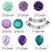 Mermaid Birthday Decorations/Frozen Party Supplies-Happy Birthday Banner Teal Lavender Purple Tissue Paper Flowers Pom Pom Paper Lanterns with Latex Balloons for Under The Sea Party Decorations