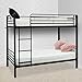 FCH Twin Over Twin Bunk Bed Easy Assembly Metal Frame W/Ladder Kids Adult Children Bedroom 78