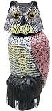 Galashield Owl Decoy to Scare Birds Away Scarecrow Fake Owl with Rotating Head
