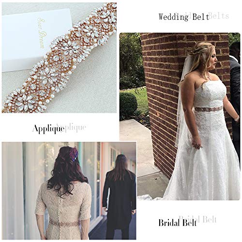 Bridal Beaded Belts Bridesmaid Wedding Rhinestone Sash Crystal Pearl Belts