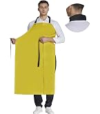 SAS Safety 6821 PVC Heavy-Duty Apron – 100% Waterproof, 35" X 47", Adjustable Neckstrap, One Size Fits Most – Chemical Splash Protection