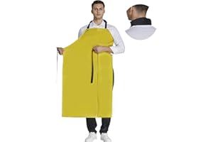 Waterproof Rubber Apron Butcher Heavy Duty -Oil Chemical Resistant Thick Work Safety Apron