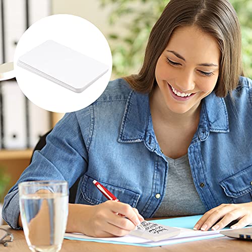 Koogel 600 Pcs White Study Cards, 2.2 x 3.5 Inch Study Cards Index Cards on Ring Flash Cards for School Learning Memory Recipe Cards Game Card