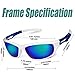 Duduma Polarized Sports Sunglasses for Men Women Running Cycling Fishing Golf Driving Shades Sun Glasses Tr90 (White/Blue)