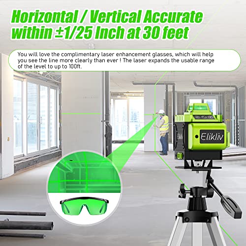 Laser Level Self Leveling Elikliv 200ft Outdoor Robust Indoors 4D
