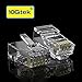 CAT6 RJ-45 UTP Connectors, RJ-45 Modular Plugs with flexible latch, 100-Pack primary