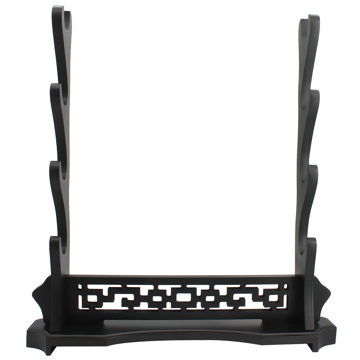 WANLIAN Sword Stand Four-Tier Sword Holder, Desktop Samurai Sword Katana Gladiator Assembly Base Sword Rack for Display, Black