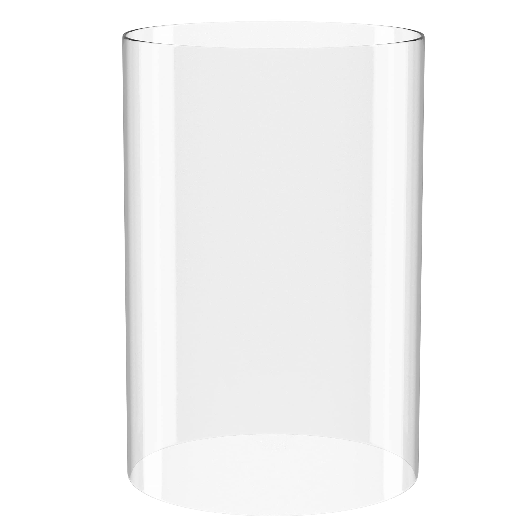 KETELAMP Hurricane Candle Holder - Open Ended, Bottomless Cylindrical Glass Lamp Shade - 5" x 10"