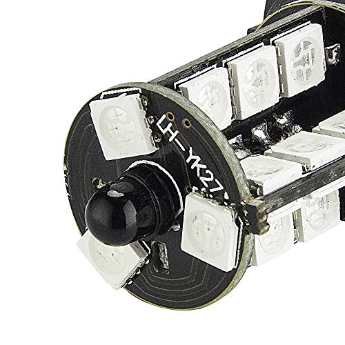 YIJINSHENG 2PCS 27SMD 12V multi-color RGB 5050 H4 9003 HB2 LED Replacement fog lights reversing lights with Headlight Bulb remote Control (YK.RGB.H4) - Thumbnail 5