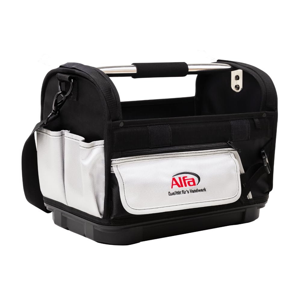 Alfa Werkzeugtasche 42x23x30cm - wasserdichte Bodenschale, gepolsteter Tragegriff - robust strapazierfähig konfortabel geräumig leicht 6