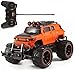 RC Monster Truck Remote Control 1:20 Scale Electric Vehicle Off-Road Race Car With Oversize Tires Radio SUV RTR Beast Buggy Great Toy Gift For Boys Children (Orange)
