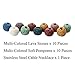 12Pcs Pearl Bead Cage Pendants - Rhodium Plated Hollow Aromatherapy Essential Oil Diffuser Locket Pendant for Jewelry Making with Multi-color Lava Beads