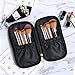 MAANGE 10 Pcs Travel Face Makeup Brushes Professional Eye Foundation Makeup Brush Set Small Soft Blending Makeup Brushes Set Kit with Case Black Bag