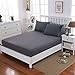 Mohap Fitted Sheet Queen - No Pilling - Bottom Sheet - Deep Pocket - Soft Microfiber - Shrinkage and Fade Resistant - 1 Fitted Sheet Only - Gray
