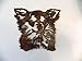 Long Hair Chihuahua Head Metal Wall Art Decor