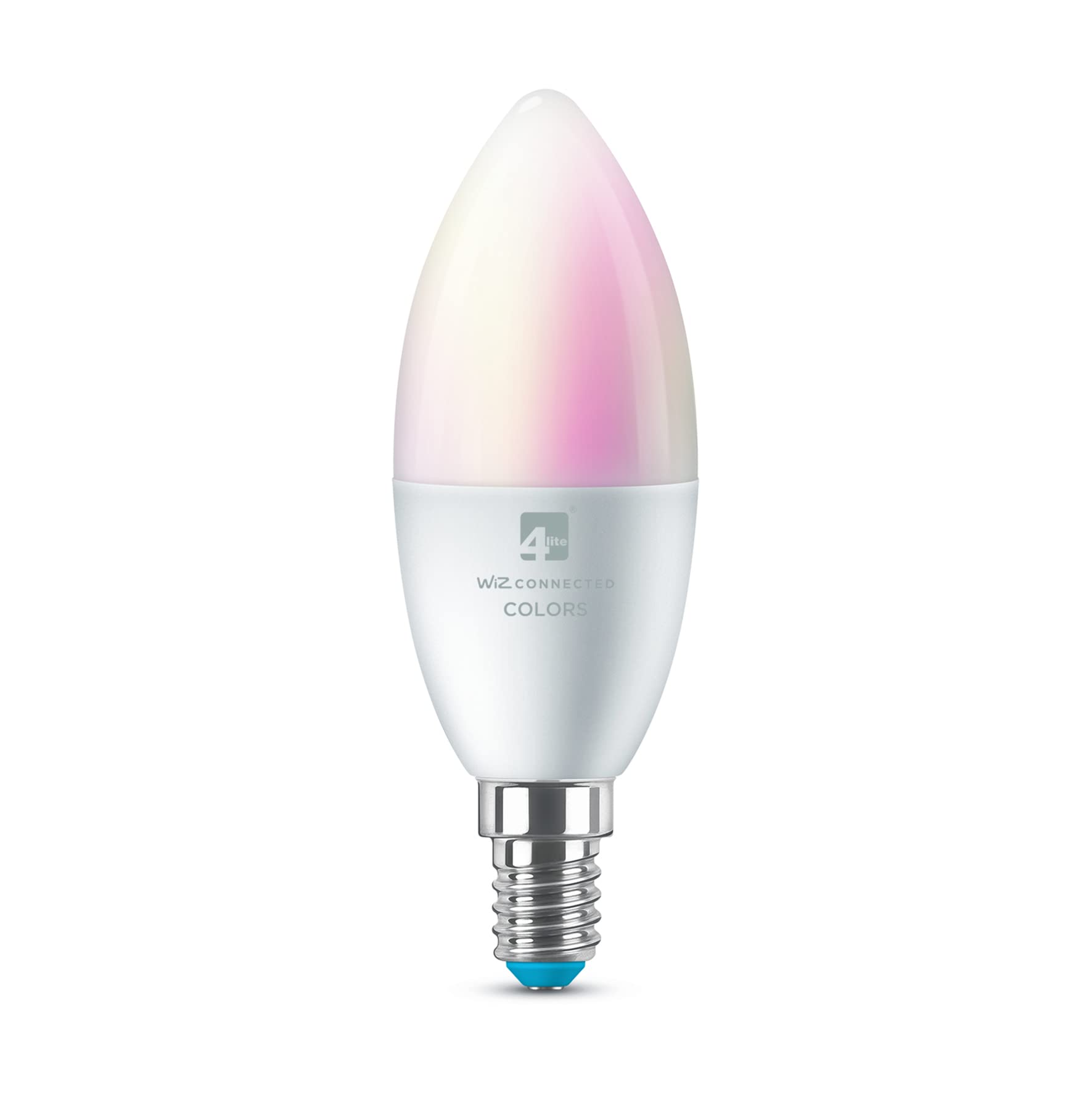 4lite Smart C37 E14 Candle LED Bulb (5W) Colour Changing Dimmable 470Lm 2200-6500K Tuneable White, Wi-Fi/Bluetooth Controlled with Screw Fitting - 4l1/8049 — image 1