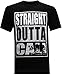 California Republic Straight Outta Cali Men's T-Shirt (X-Large) - Black