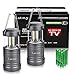 LETMY 2 Pack Camping Lantern with 6 AA Batteries - Magnetic Base - New COB LED Technology Emits 500 Lumens - Collapsible, Waterproof, Shockproof LED Lantern for Emergency, Hurricane, Storms, Outage primary