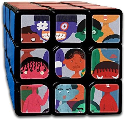 Magic Speed Cube Big Devil Ghosts Appearances The Best Brain Training Game - 3X3 Easy Turning And Smooth Play, Super Durable With Vivid Colors