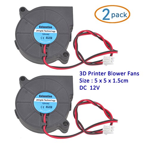 Kalanution 2pcs Cooling Blower Fan DC 12V 0.15A 50mmx15mm Fans for 3d Printer Humidifier Aromatherapy and Other Small Appliances Series Repair Replacement