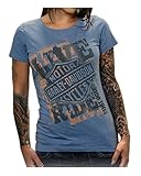 Harley-Davidson Women's Bar & Shield Anarchy Short Sleeve Tee, Heritage Blue
