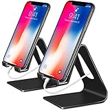 Fynix Charging &amp; Anti-Skid Cell Phone Stand, Dock, Holder Compatible iPhone 8 X 7 6 6s Plus 5 5s 5c iPad mini, Google, Black