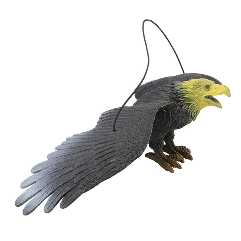 SUPVOX Hanging Eagle Ornament Large Simulated Bird Decoy Plastic Eagle Model for Garden Yard Outdoor Decoration