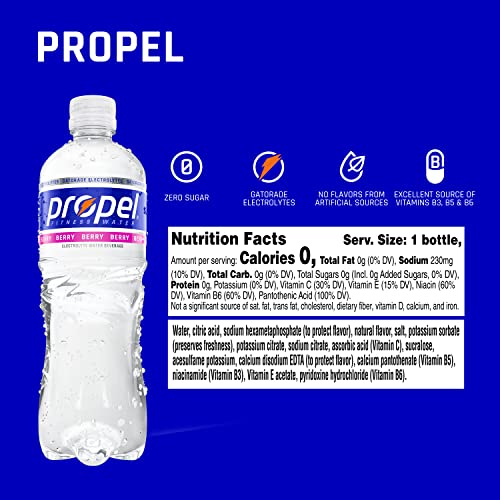 Propel Water, Berry Flavored Water With Electrolytes, 16.9 Fl Oz (pack of 6) Pricepulse