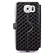 SailsON Electronics Samsung Galaxy S6 Case Leather Wallet PU Case Flip Cover Built-in Card Slots View Window Stand Holder Function Phone Protective For Samsung Galaxy S VI, Black