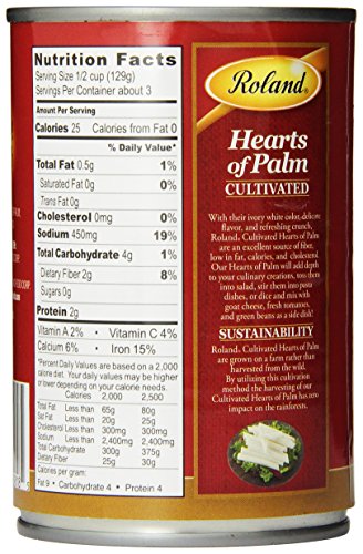 Roland Hearts of Palm, Cultivated, 14 Ounce