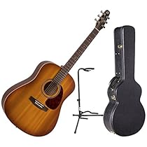 Seagull Entourage Rustic Acoustic-Electric Guitar with Quantum I w/Deluxe Hardshell Case and Guitar Stand
