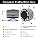 BassPal Shower Radios, IPX7 Waterproof Portable Wireless Bluetooth Speaker with LED Mood Lights, Super Bass HD Sound Shower, Pool, Beach, Kitchen&Outdoor