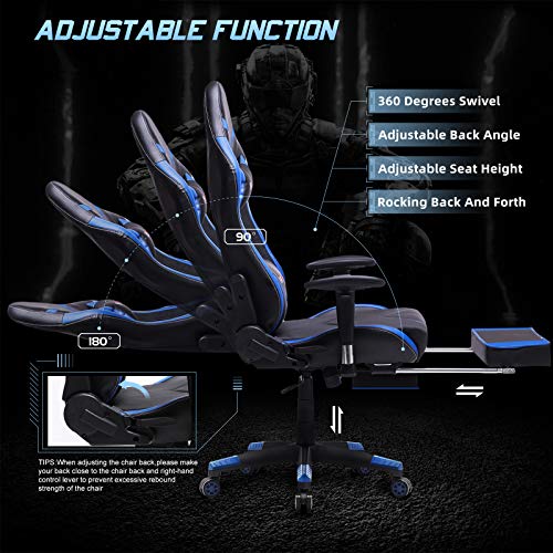 Ficmax-Silla-ergonomica-para-Juegos-Silla-para-computadora-con-Masaje-de-Soporte-Lumbar-sillas-de-Juego-para-E-Sports-para-Jugador-Silla-de-Oficina-con-reposapies-y-para-reposacabezas-NegroAzul