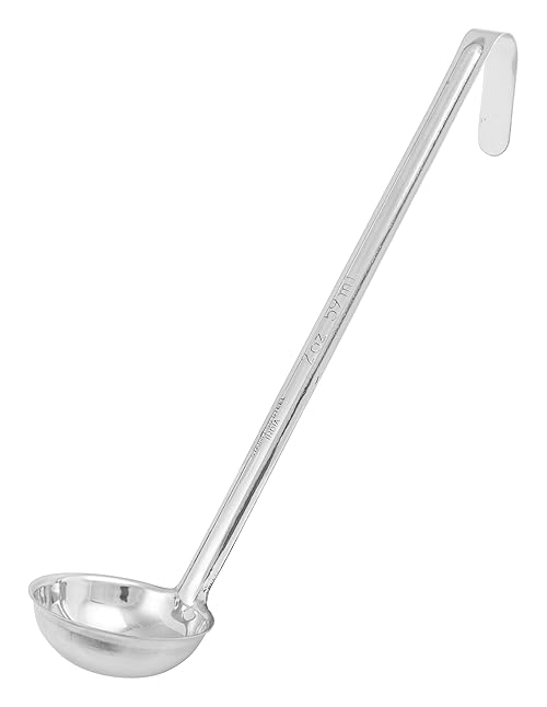 Winco One Piece Stainless Steel Ladle, 2 Ounce, 10.25"