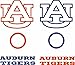 Auburn Tigers Cornhole Decal Set - 6 Cornhole Decals Free Circles